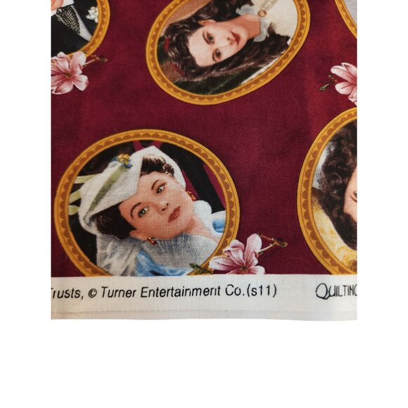 Gone With The Wind Cotton Fabric 1 Yard Scarlett Rhett Ashley Melanie Quilting M - Picture 11 of 11